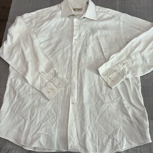 [17.5]Tommy Bahama White Cotton Soft Dress Shirt